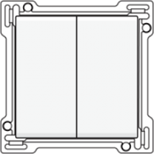 Set interrupteur double allumage - steel white